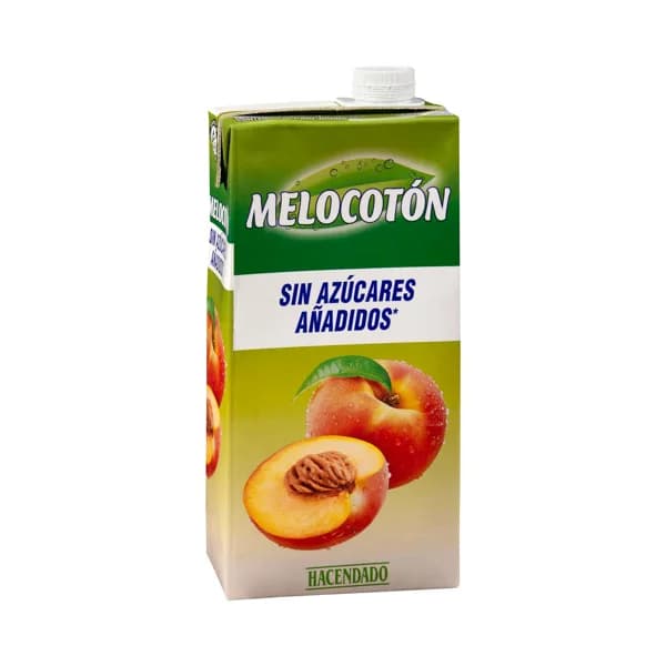 Bebida de melocotón Hacendado sin azúcares añadidos - 1 l - Imagen del producto en Findit