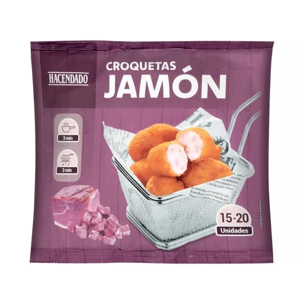 Croquetas de jamón Hacendado ultracongeladas - 0.5 kg - Imagen del producto en Findit