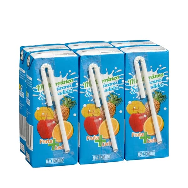 Fruta + leche mediterráneo Hacendado sin azúcares añadidos - 1.2 l - Imagen del producto en Findit