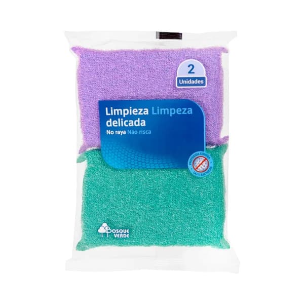 Estropajo almohadilla Bosque Verde limpieza delicada - 2 ud - Imagen del producto en Findit