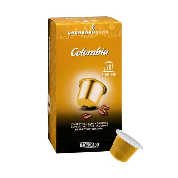 Café en cápsula Colombia Hacendado - 20 ud - Imagen del producto en Findit