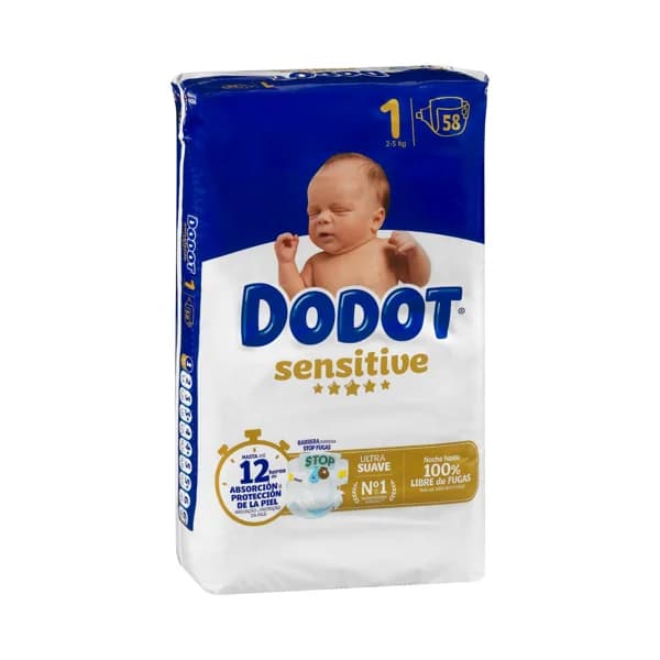 Pañales bebé talla 1 de 2-5 kg Dodot - 57.87 ud - Imagen del producto en Findit