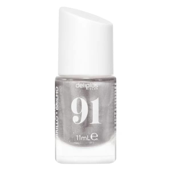 Laca de uñas alto brillo Deliplus 91 plata - 1 ud - Imagen del producto en Findit