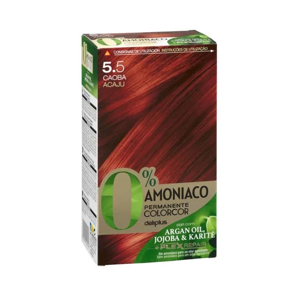Coloración permanente 5.5 caoba Deliplus 0% amoníaco - 1 ud - Imagen del producto en Findit