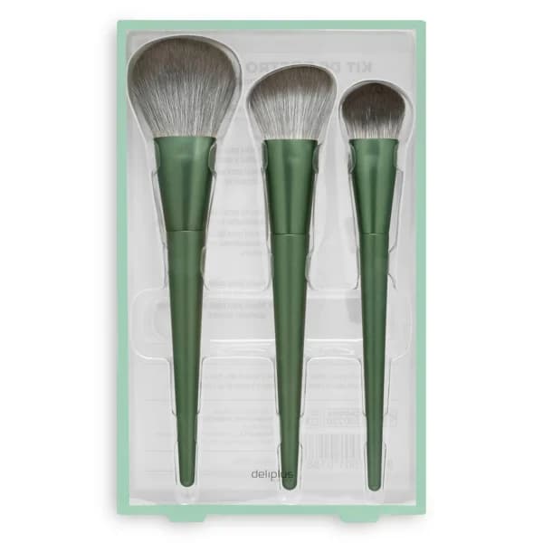 Kit verde de pinceles rostro Deliplus - 1 ud - Imagen del producto en Findit