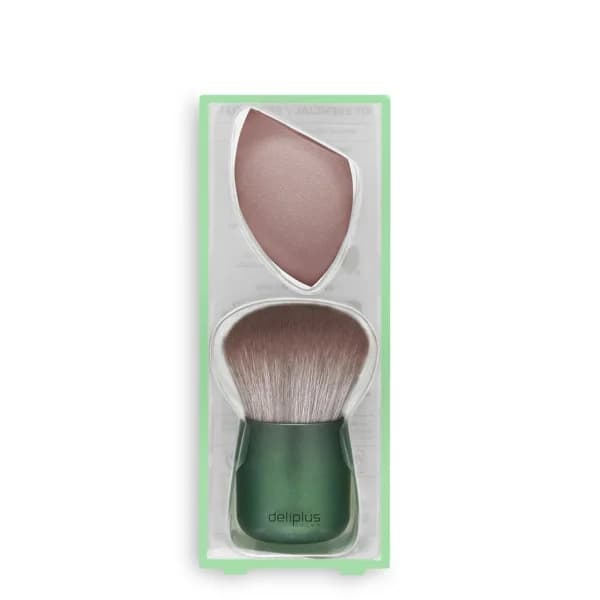 Kit verde de pinceles maquillaje Deliplus - 1 ud - Imagen del producto en Findit