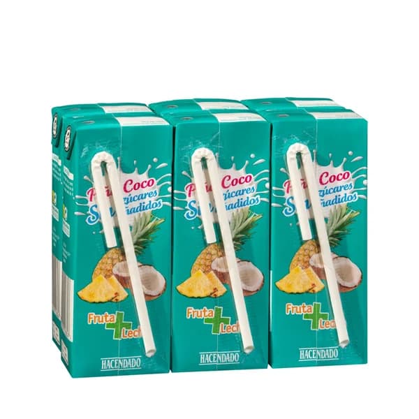 Fruta + leche piña y coco Hacendado - 1.2 l - Imagen del producto en Findit
