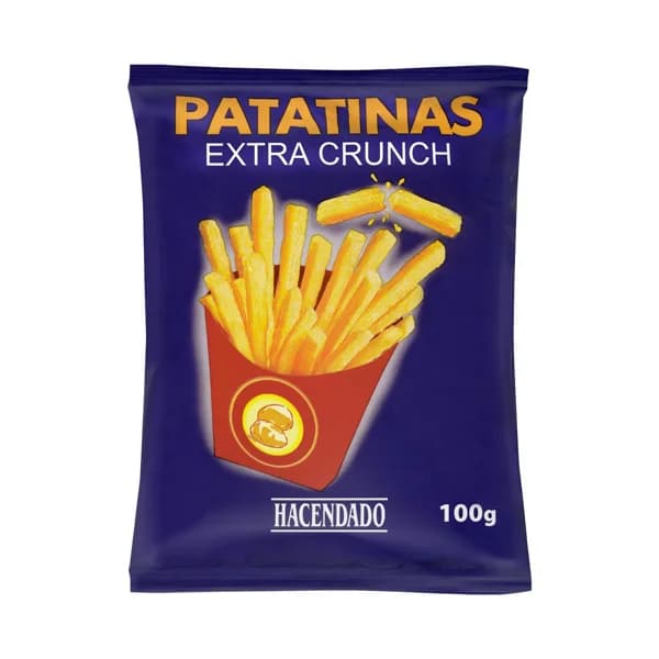 Patatinas extra crujientes Hacendado - 0.1 kg - Imagen del producto en Findit