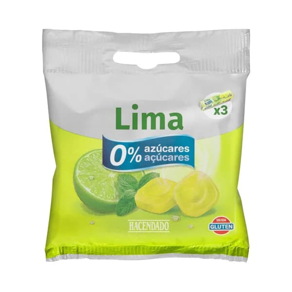 Caramelos sabor lima Hacendado 0% azúcares - 0.09 kg - Imagen del producto en Findit