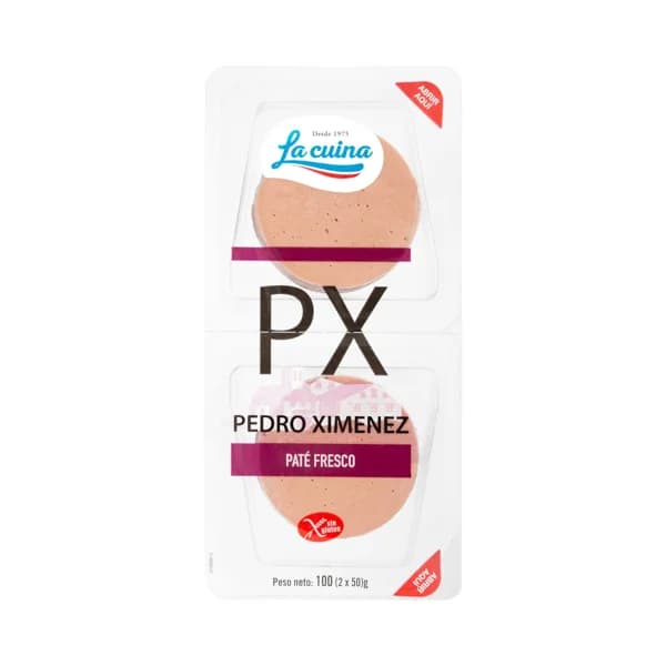 Paté de cerdo  pollo y pato al Pedro Ximenez La cuina - 0.1 kg - Imagen del producto en Findit
