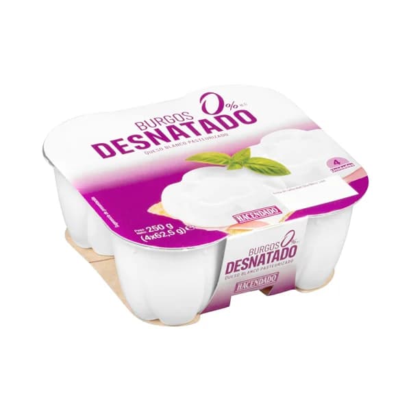 Queso fresco Burgos desnatado 0% m.g Hacendado - 0.25 kg - Imagen del producto en Findit