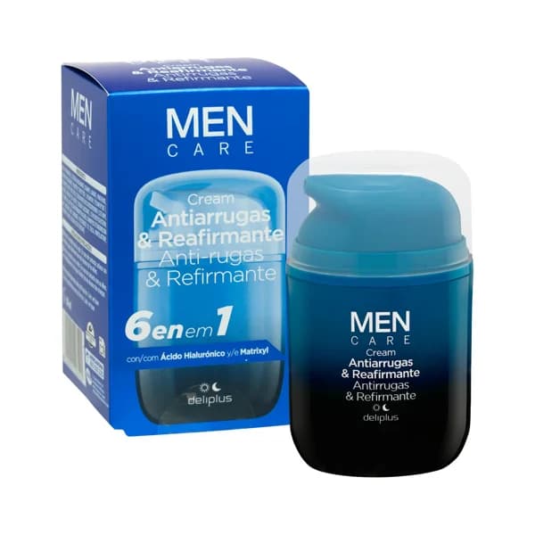 Crema facial Antiarrugas y Reafirmante Men care Deliplus ácido hialurónico y matrixyl - 0.05 l - Imagen del producto en Findit