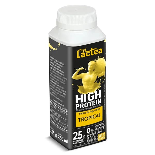 Bebida de yogur tropical alta en proteínas Dia Láctea botella 250 ml - 0.25 ud - Imagen del producto en Findit
