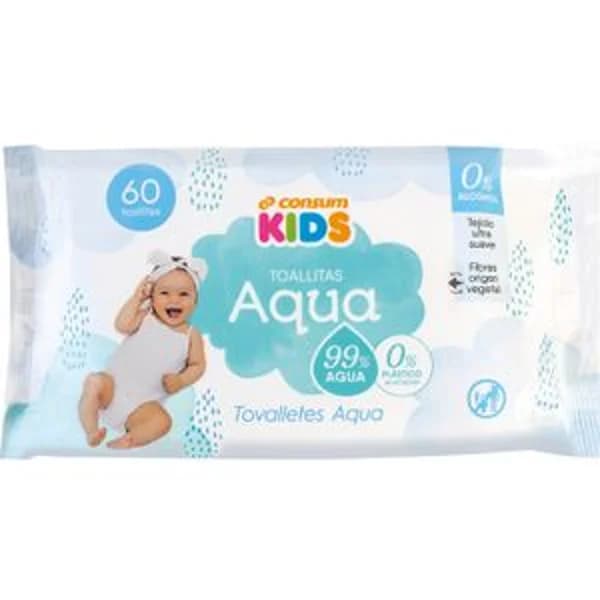Toallitas Infantiles Aqua 99% - 50 ud - Imagen del producto en Findit