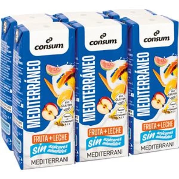 Fruta+Leche Mediterráne Sin Azúcares Añadidos - 1.2 l - Imagen del producto en Findit