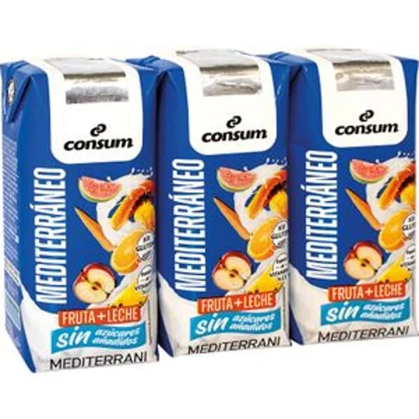 Fruta+Leche Mediterráne Sin Azúcares Añadidos - 0.99 l - Imagen del producto en Findit
