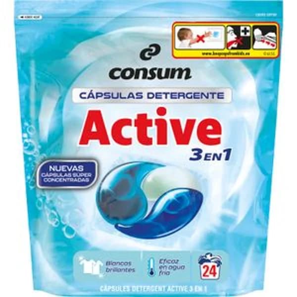 Detergente Cápsulas Active - 23.61 ud - Imagen del producto en Findit