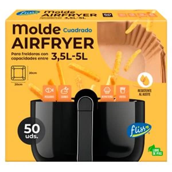 Molde Papel Air Fryer 20 cm - 50 ud - Imagen del producto en Findit