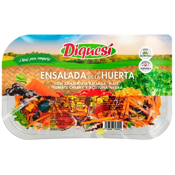 DIQUESÍ Ensalada de la huerta 400 g. - 0.4 kg - Imagen del producto en Findit