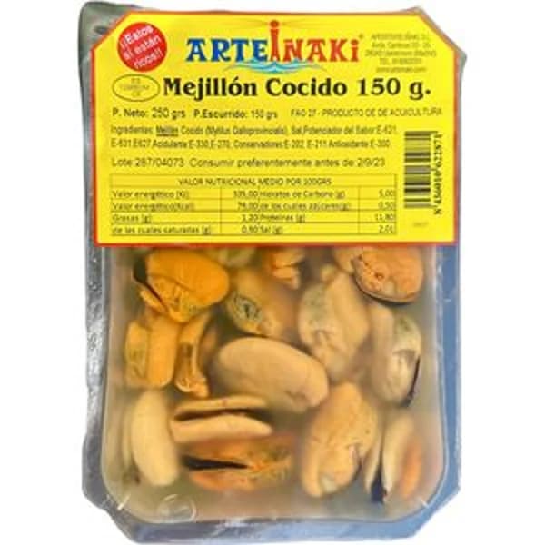 Mejillón cocido 150 g - 0.15 kg - Imagen del producto en Findit