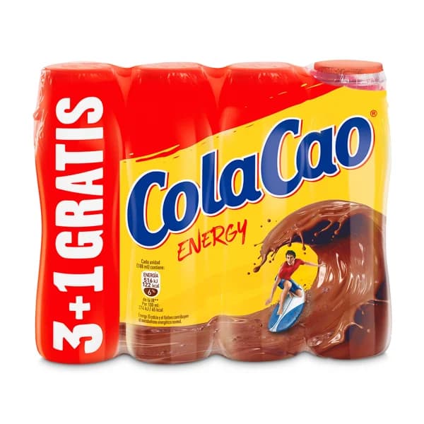 Batido energy ColaCao pack 3 + 1 x 188 ml - 0.75 l - Imagen del producto en Findit