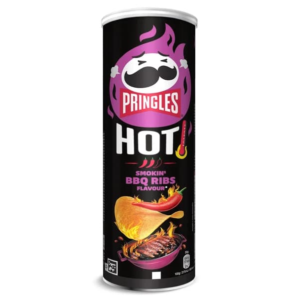 Patatas fritas sabor bbq ribs picantes Pringles bote 160 g - 0.16 kg - Imagen del producto en Findit