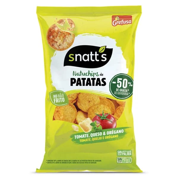 Natuchips sabor tomate, queso y orégano Snatt's bolsa 85 g - 0.09 kg - Imagen del producto en Findit