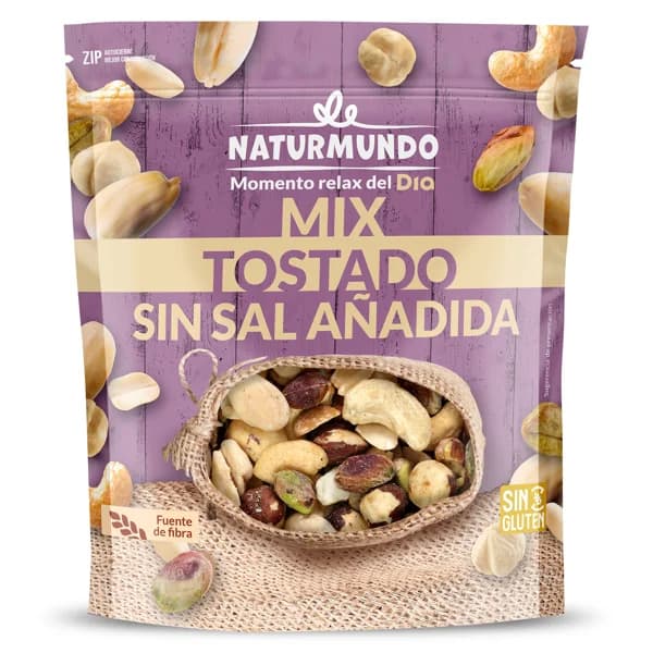 Mix de frutos secos tostado sin sal añadida Naturmundo de Dia bolsa 200 g - 0.2 ud - Imagen del producto en Findit
