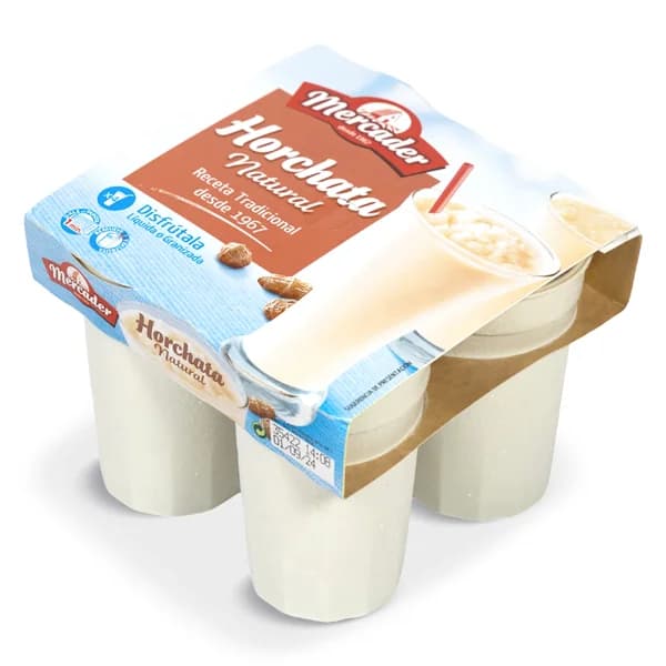 Granizado de horchata natural Mercader vaso 4 x 190 g - 0.76 ud - Imagen del producto en Findit