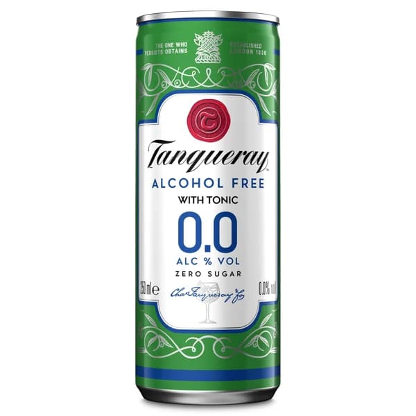 Gin & tonic 0,0 sin alcohol Tanqueray lata 275 ml - 0.28 l - Imagen del producto en Findit