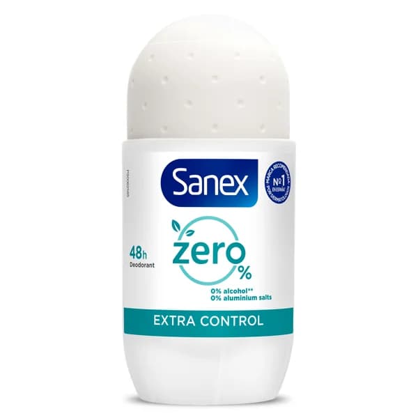 Desodorante roll-on zero% extra control 48h Sanex bote 50 ml - 0.05 l - Imagen del producto en Findit