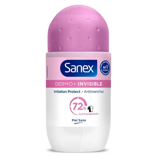 Desodorante roll-on dermo invisible 72h Sanex bote 50 ml - 0.05 l - Imagen del producto en Findit