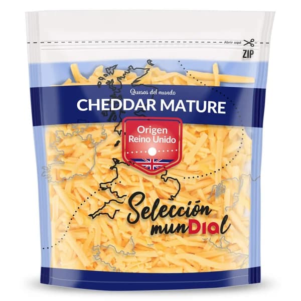 Queso cheddar rallado Selección Mundial de Dia bolsa 150 g - 0.15 kg - Imagen del producto en Findit