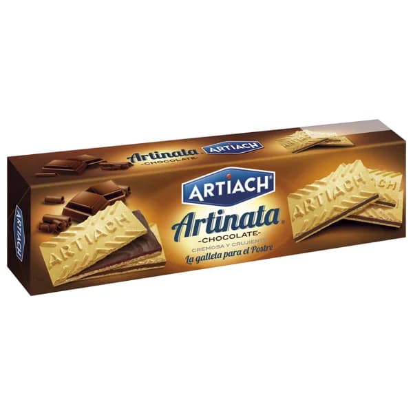 ARTIACH Artinata Galletas barquillo rellenas con chocolate 210 g. - 0.21 kg - Imagen del producto en Findit