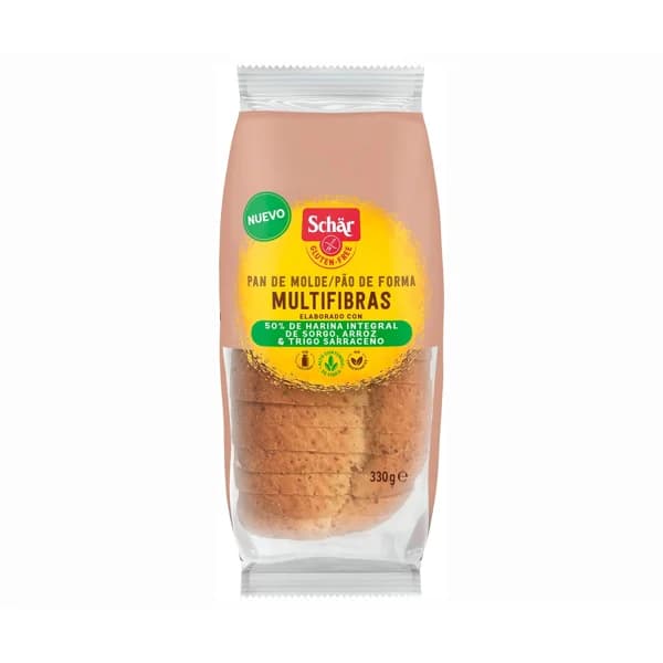 SCHAR Pan de molde multifibras sin gluten 330 gr. - 0.33 kg - Imagen del producto en Findit