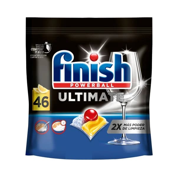 FINISH ULTIMATE Capsulas de lavavajilllas máquina 46 dosis 640g - 0.64 kg - Imagen del producto en Findit