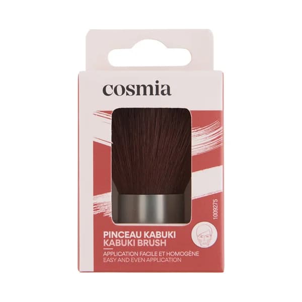 COSMIA Brocha Kabuki con mango de alumino y pelo sintético de nailon . - 1 ud - Imagen del producto en Findit