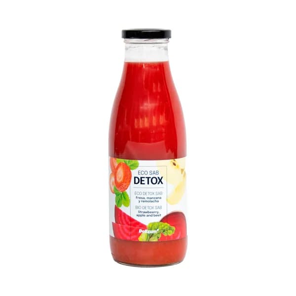 DELIZUM Eco sab detox Zumo de fresa, manzana y remolachas ecológicas botella 750 ml. - 0.75 l - Imagen del producto en Findit