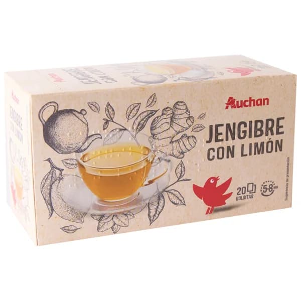 PRODUCTO ALCAMPO Infusión de jengibre con limón 20 uds. - 1 ud - Imagen del producto en Findit