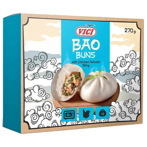 VICI Pan Bao rellenos de pollo Teriyaki 270 g. - 0.27 kg - Imagen del producto en Findit