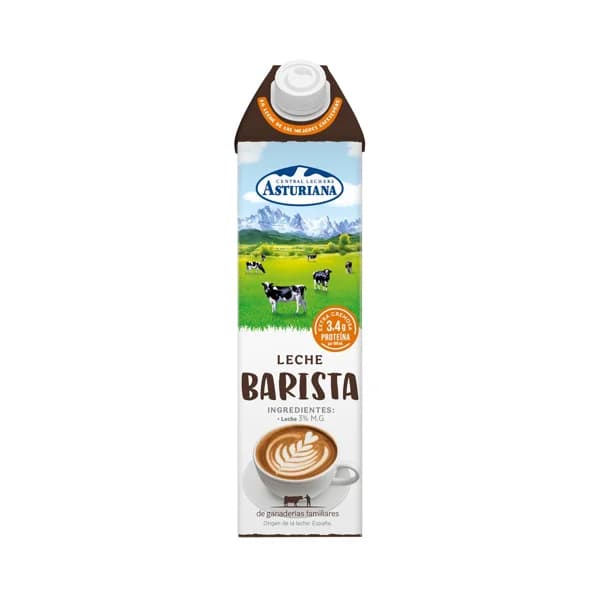 CENTRAL LECHERA ASTURIANA Barista Leche de vaca extra cremosa, especial café 1 l. - 1 l - Imagen del producto en Findit