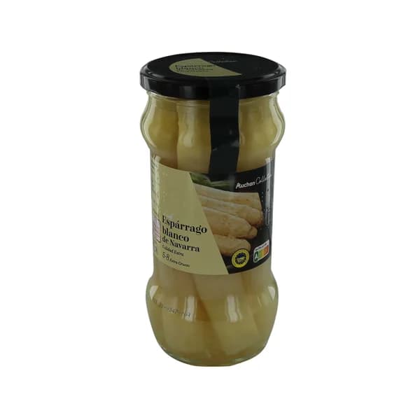 PRODUCTO ALCAMPO Collection Espárragos blancos de Navarra 5/8 piezas (extra gruesos) I.G.P Espárrago de Navarra 325 g. - 0.33 kg - Imagen del producto en Findit