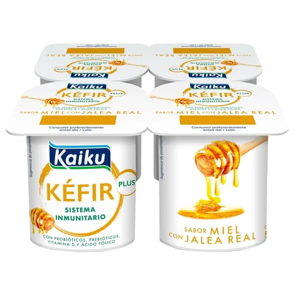KAIKU Plus sistema inmunitario Kéfir sabor miel con jalea real 4 x 125 g. - 0.5 kg - Imagen del producto en Findit