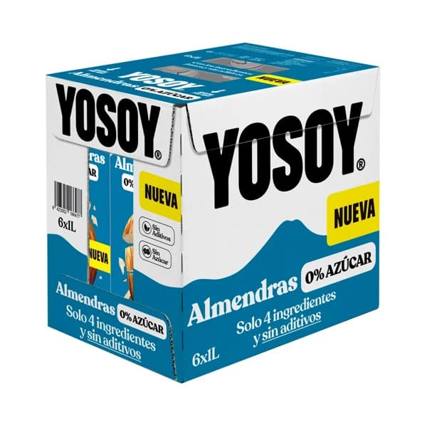 YOSOY de Pascual Bebida vegetal de almendras sin azúcar 6 x 1 l. - 6 l - Imagen del producto en Findit