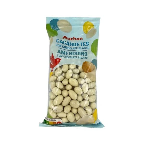 PRODUCTO ALCAMPO Cacahuetes cubiertos de chocolate blanco  250 g. - 0.25 kg - Imagen del producto en Findit