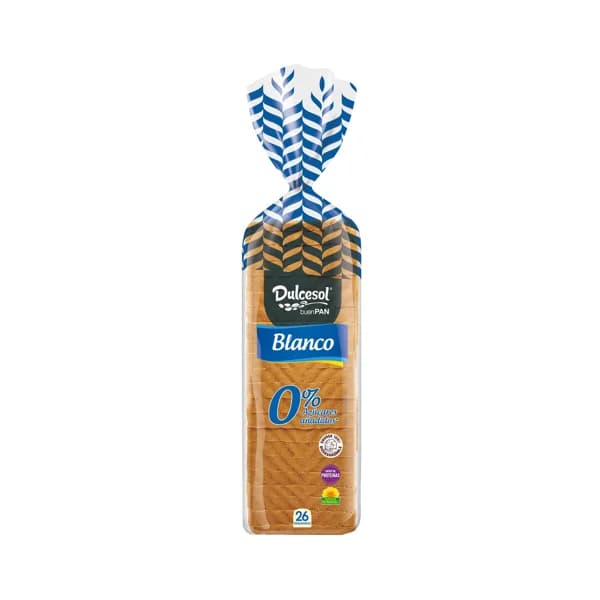 DULCESOL Pan de molde blanco con corteza 820 g. - 0.82 kg - Imagen del producto en Findit