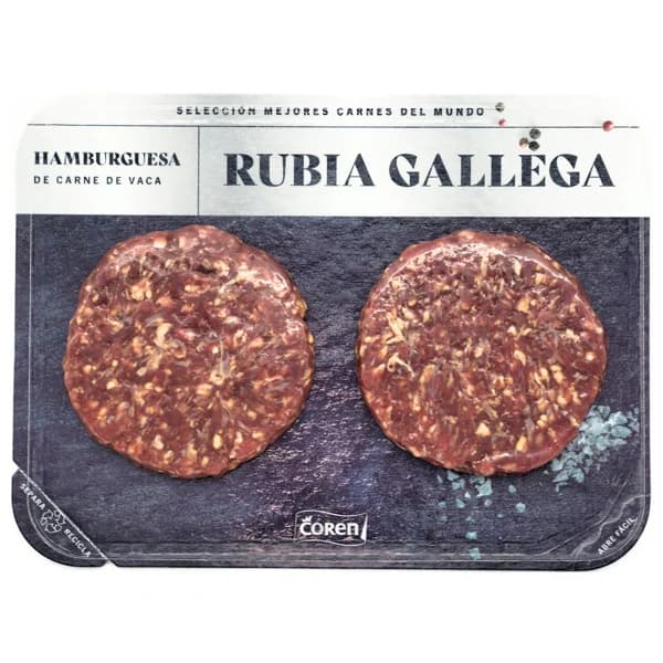 COREN Hamburguesas de vaca rubia gallega 2 x 150 g. - 0.3 kg - Imagen del producto en Findit