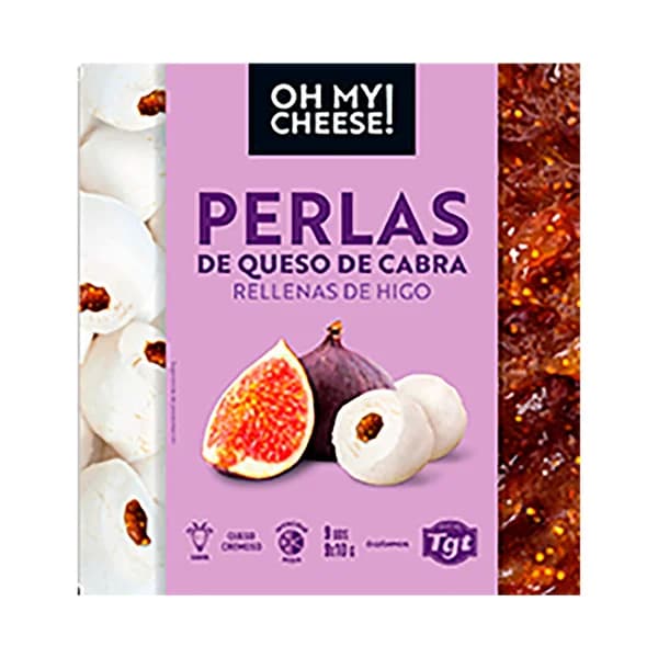 OH MY CHEESE! Perlas de queso de cabra rellenas de higo OH MY CHEESE! 9 uds. 90 g. - 0.09 kg - Imagen del producto en Findit