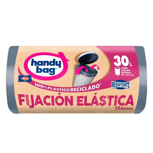 HANDY BAG Bolsa de basura fijación elástica 12B 30L - 1 ud - Imagen del producto en Findit