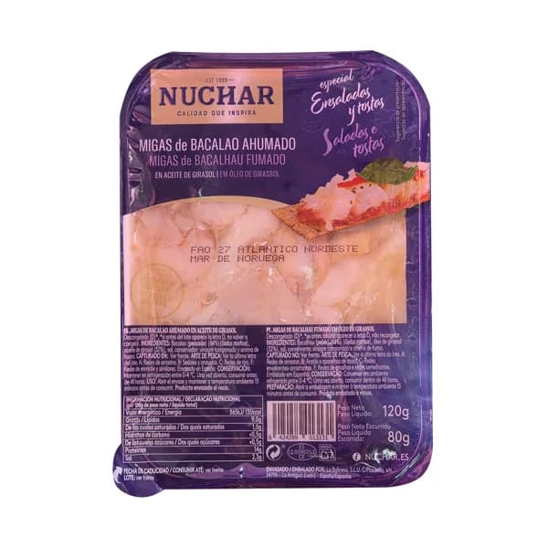 NUCHAR Migas de bacalao ahumado 120 g. - 0.12 kg - Imagen del producto en Findit